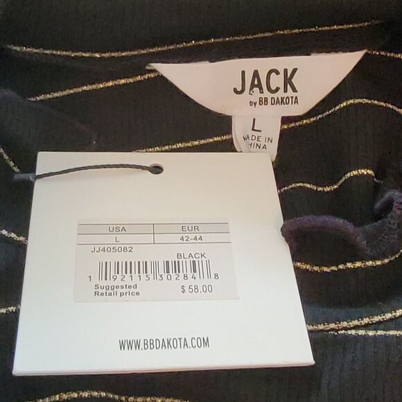 Jack by BB Dakota black and gold mock turtleneck - Picture 3 of 3